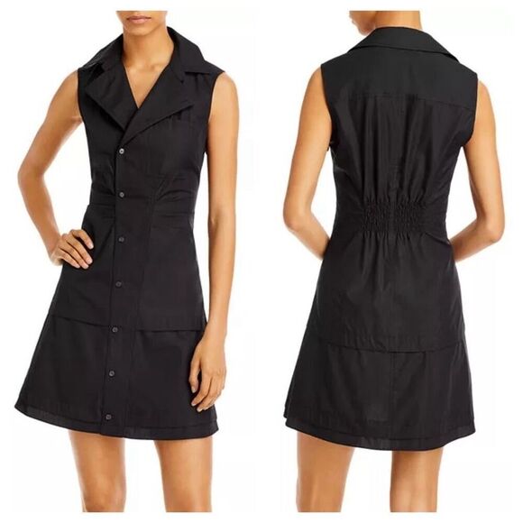 Derek Lam Dresses & Skirts - Derek Lam 10 Crosby Satina Sleeveless Shirtdress in Black Sz 2